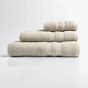  Qua Home Narciso Penye Pamuk Banyo Havlusu Ekru 90x150 cm