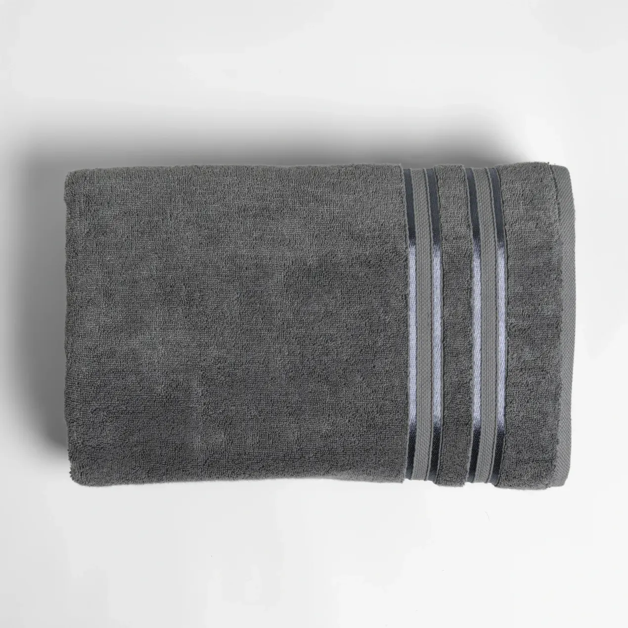  Qua Home Olite Penye Pamuk Banyo Havlusu Gri 90x150 cm