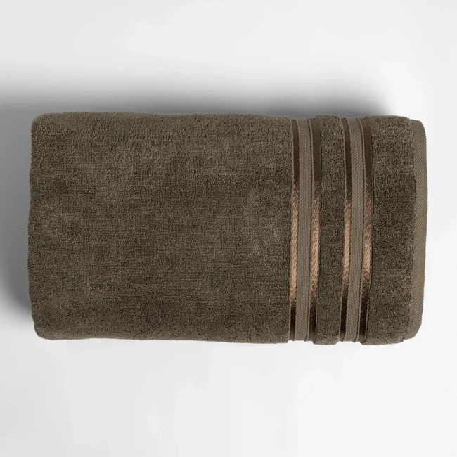  Qua Home Olite Penye Pamuk Banyo Havlusu Kahverengi 90x150 cm