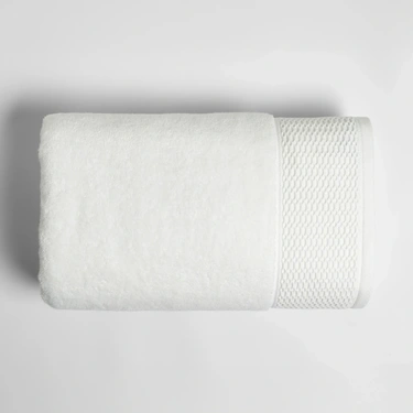  Qua Home Poppy Penye Pamuk Banyo Havlusu Beyaz 90x150 cm