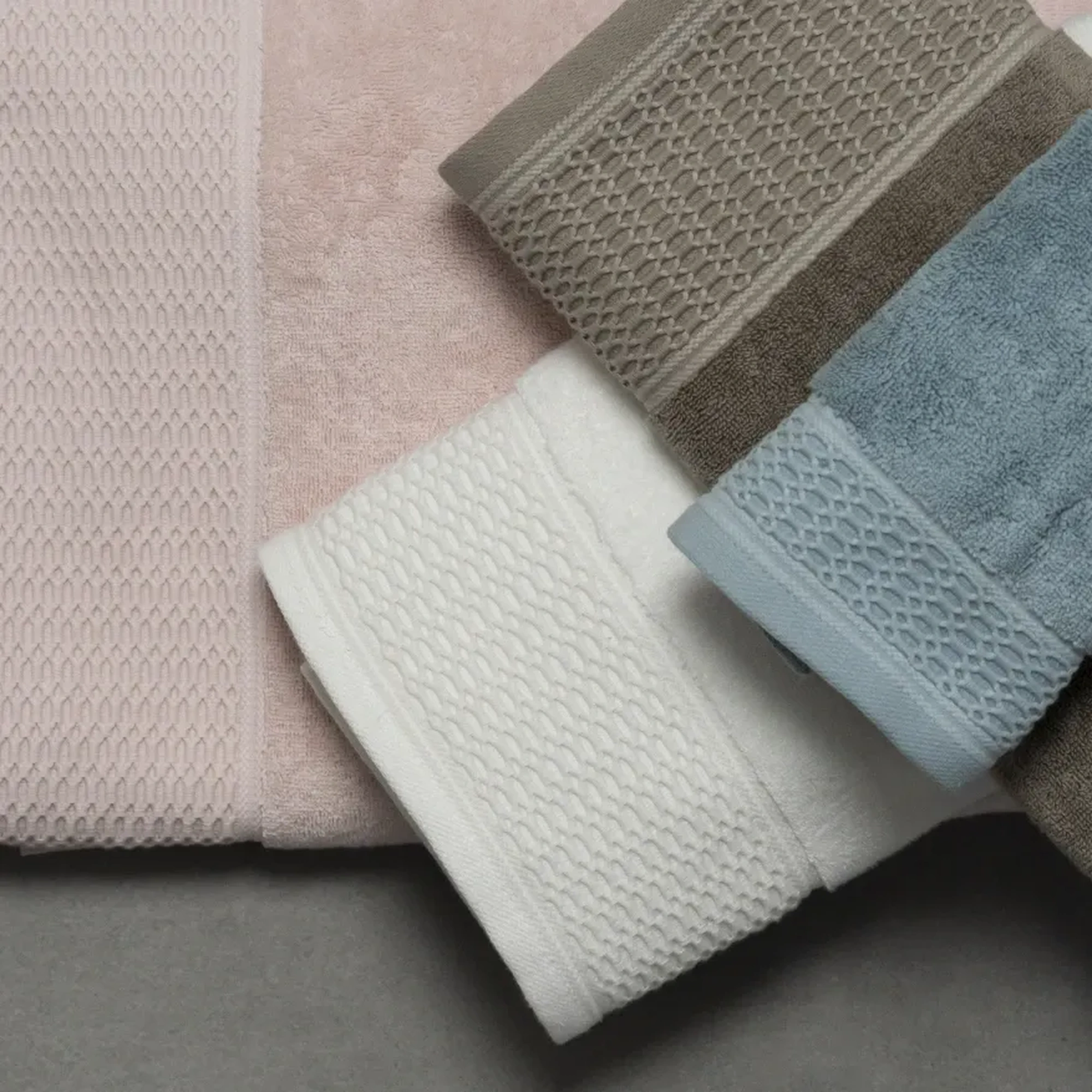 Qua Home Poppy Penye Pamuk Banyo Havlusu Beyaz 90x150 cm