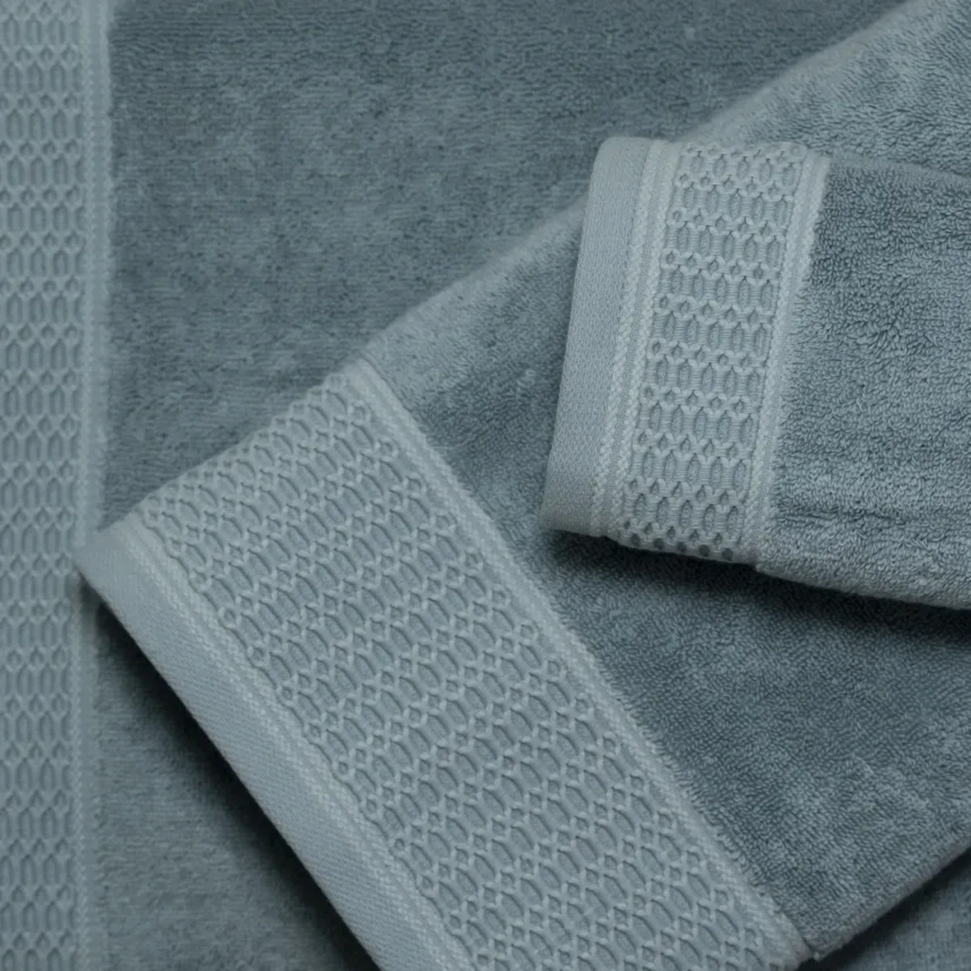 Qua Home Poppy Penye Pamuk Banyo Havlusu Mavi 90x150 cm