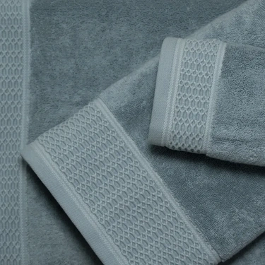  Qua Home Poppy Penye Pamuk Banyo Havlusu Mavi 90x150 cm