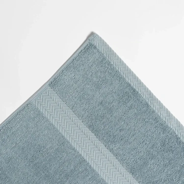  Qua Home Laure Penye Pamuk Banyo Havlusu Mavi 90x150 cm