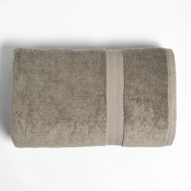  Qua Home Laure Penye Pamuk Banyo Havlusu Taş 90x150 cm