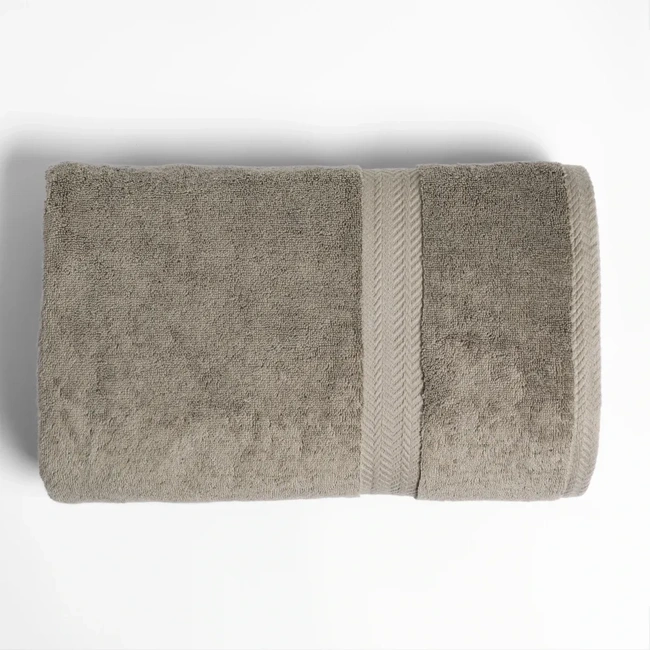  Qua Home Laure Penye Pamuk Banyo Havlusu Taş 90x150 cm