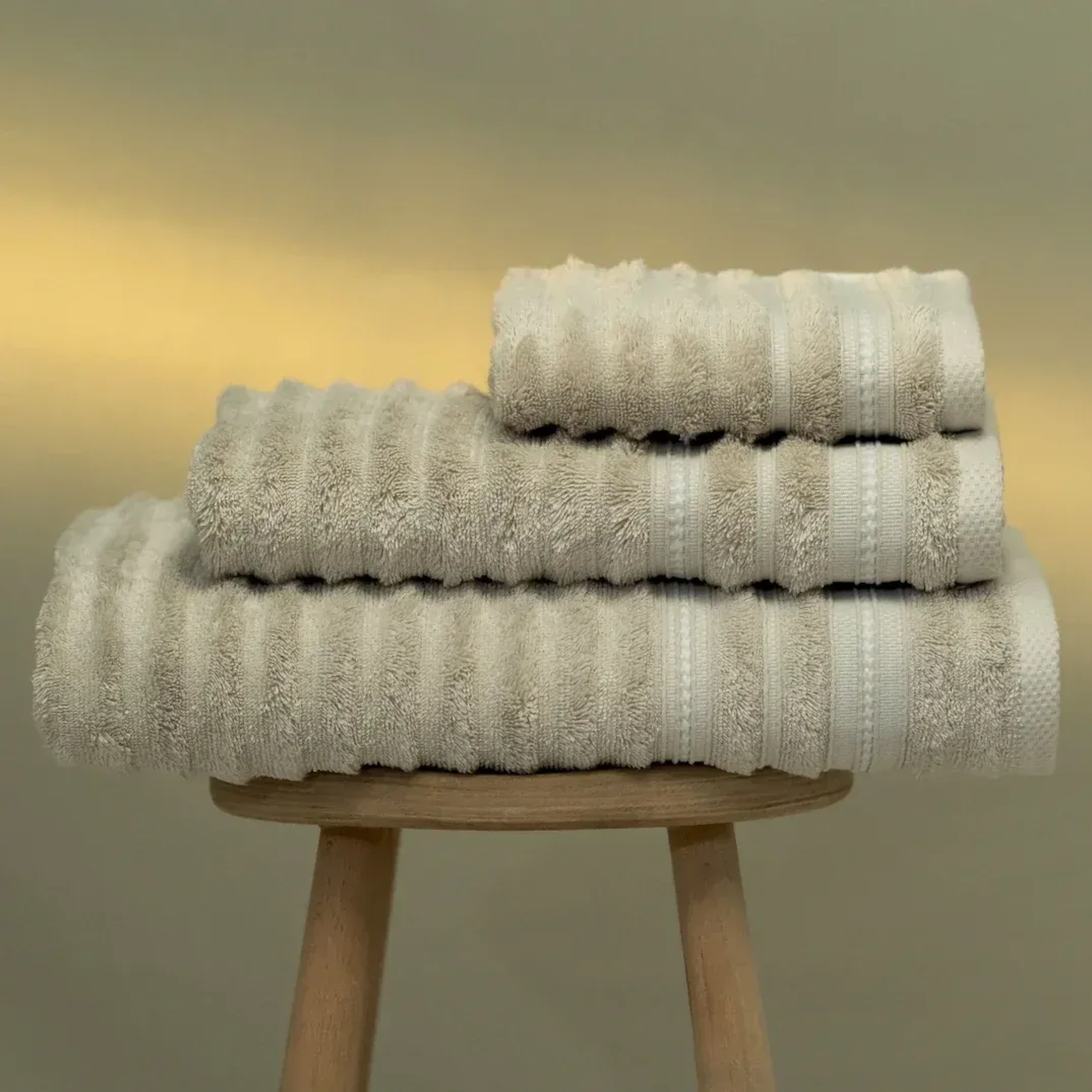 Qua Home Aster Pima Pamuk Banyo Havlusu Bej 90x150 cm