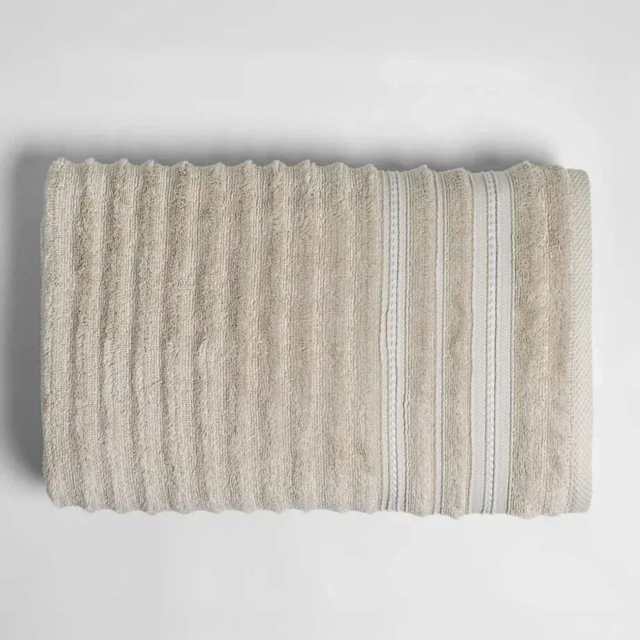  Qua Home Aster Pima Pamuk Banyo Havlusu Bej 90x150 cm