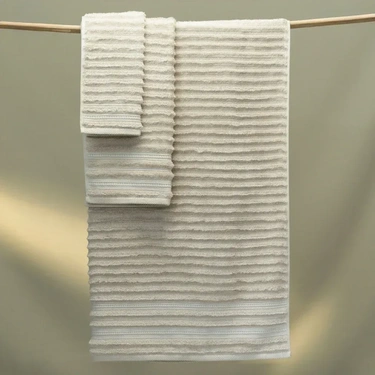  Qua Home Aster Pima Pamuk Banyo Havlusu Bej 90x150 cm