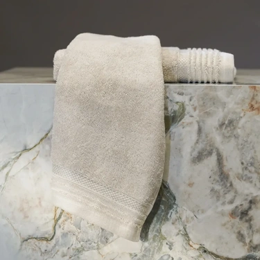  Qua Home Vinca Pima Pamuk Banyo Havlusu Bej 90x150 cm