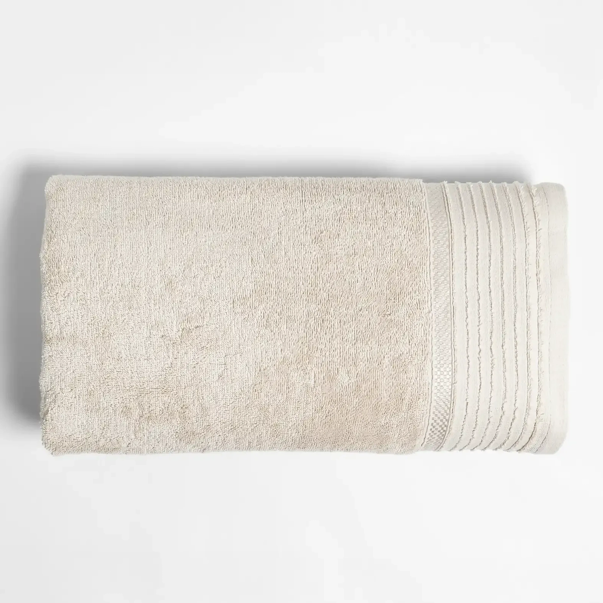 Qua Home Vinca Pima Pamuk Banyo Havlusu Bej 90x150 cm