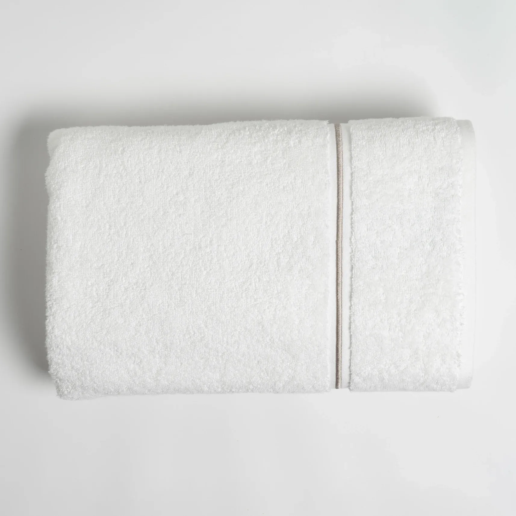  Qua Home Petunia Pima Pamuk Banyo Havlusu Beyaz Taş 90x150 cm