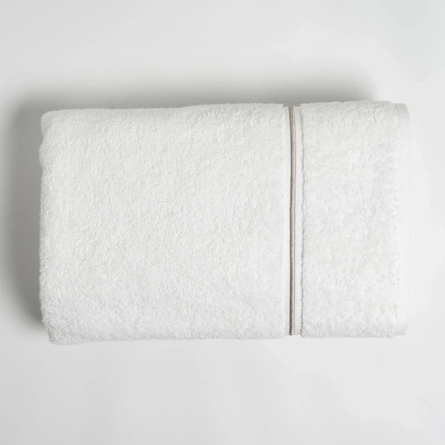  Qua Home Petunia Pima Pamuk Banyo Havlusu Beyaz Taş 90x150 cm