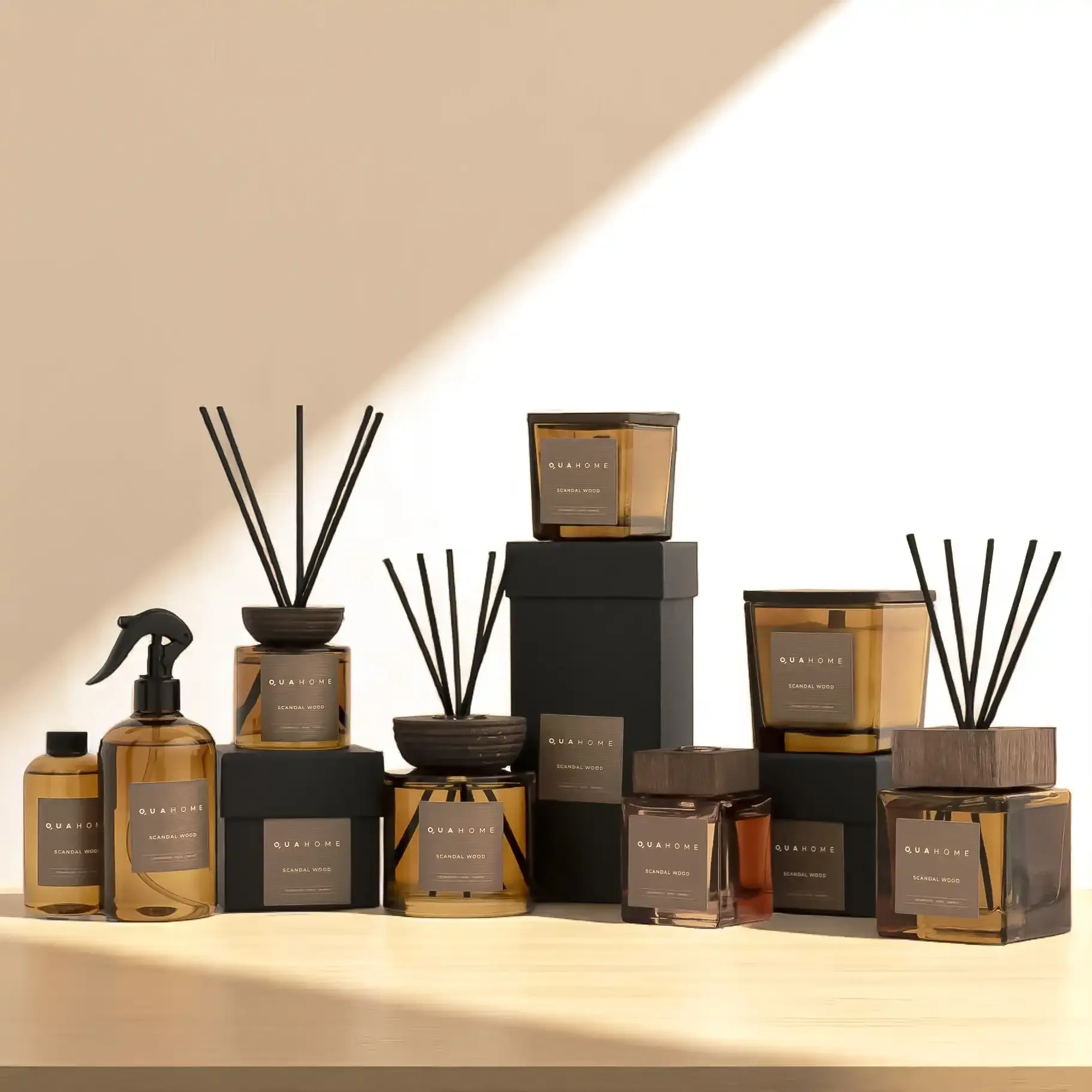 Qua Home Scandal Wood Çubuklu Oda Kokusu Küp Şişe Hardal 500 Ml