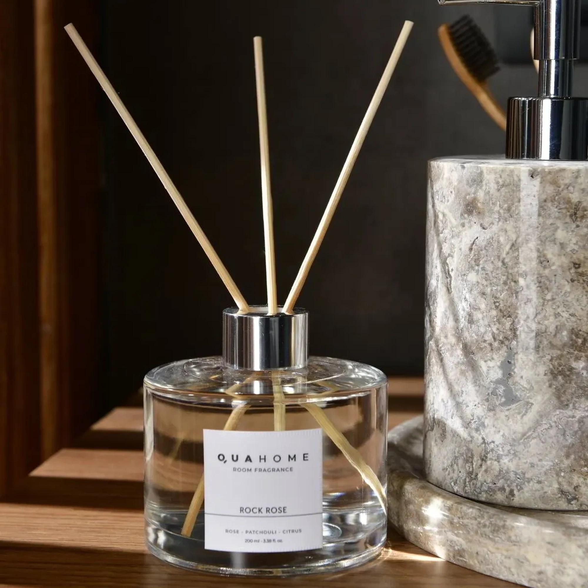 Qua Home Rock Rose Çubuklu Oda Kokusu Silindir Şişe 200 Ml