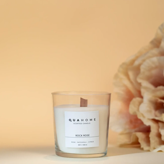  Qua Home Rock Rose Kokulu Mum Silindir 250 Gr