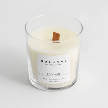  Qua Home Rock Rose Kokulu Mum Silindir 250 Gr