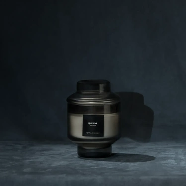  Qua Home Lois Cam Kapaklı Antrasit Mum 350 Gr