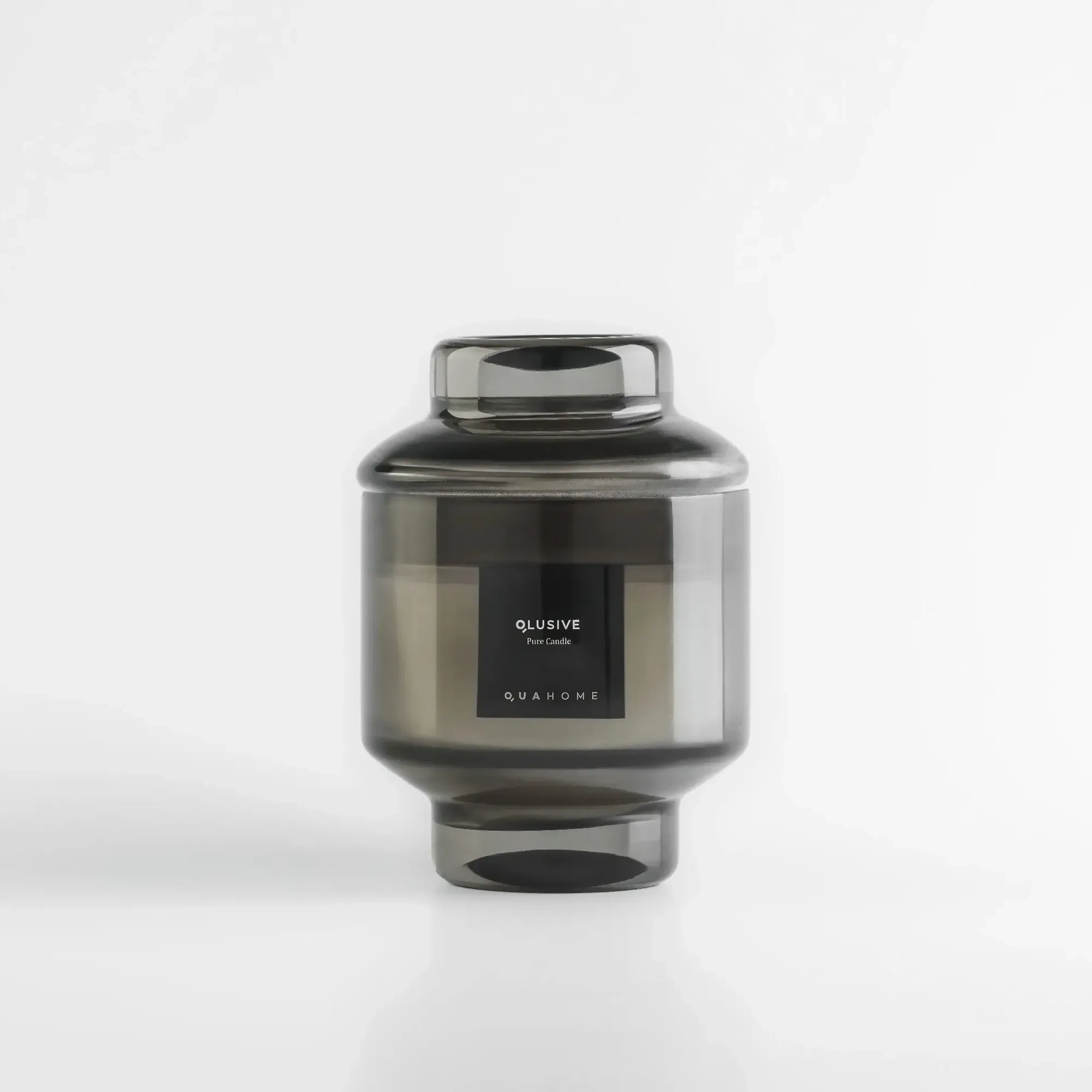 Qua Home Lois Cam Kapaklı Antrasit Mum 350 Gr