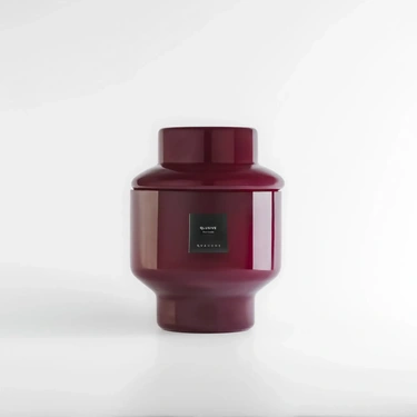  Qua Home Lois Cam Kapaklı Bordo Mum 1000 Gr