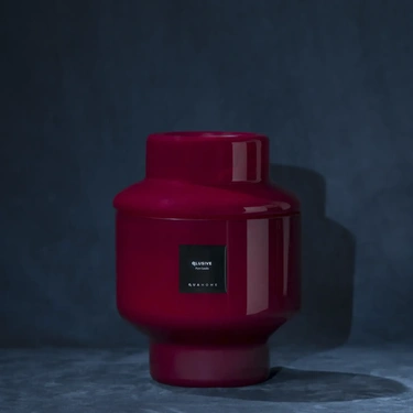  Qua Home Lois Cam Kapaklı Bordo Mum 1000 Gr