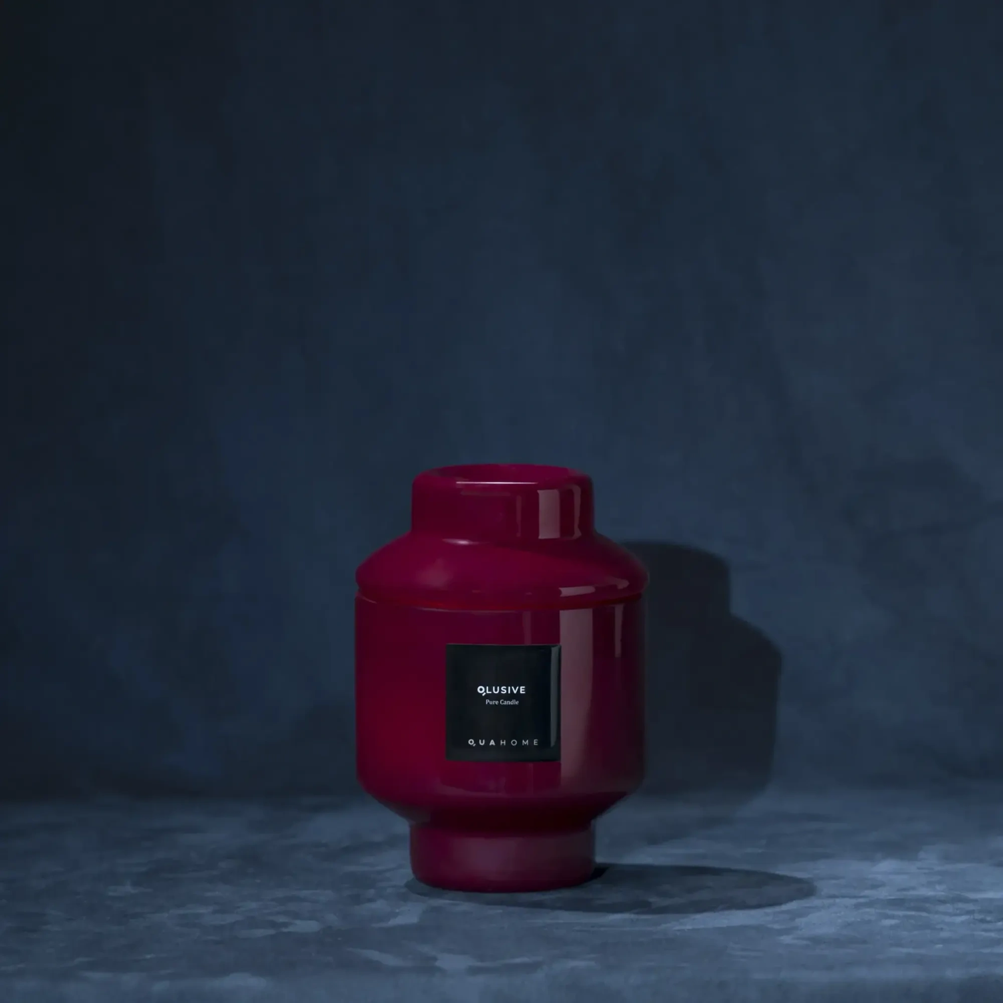 Qua Home Lois Cam Kapaklı Bordo Mum 350 Gr