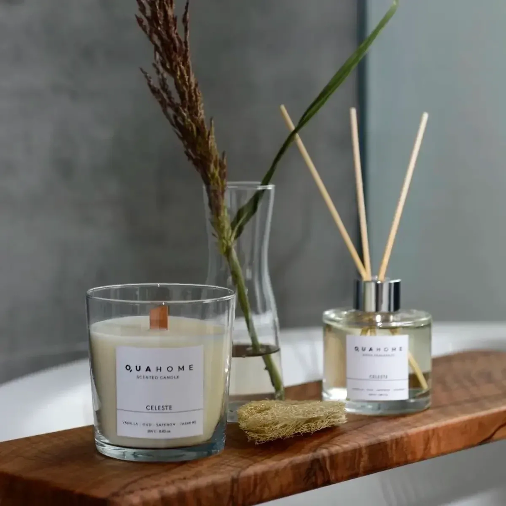 Qua Home Celeste Kokulu Mum Silindir 250 Gr