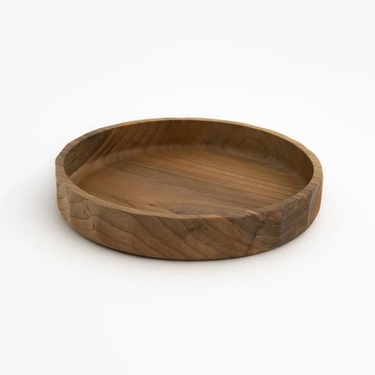  Qua Home Tino Ceviz Ahşap Kase 30x30x7.5 cm