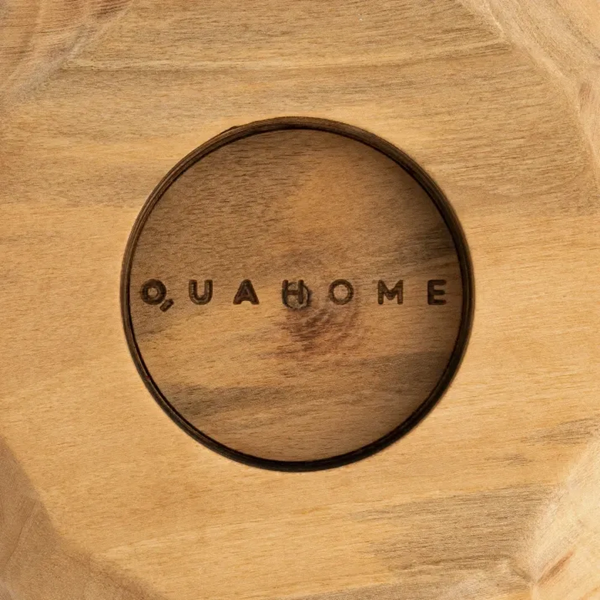 Qua Home Vera Ceviz Ahşap Kase 26x26x1.2 cm