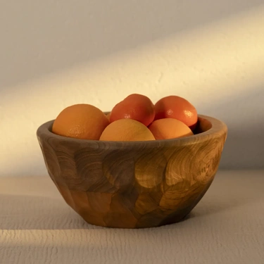  Qua Home Vera Ceviz Ahşap Kase 26x26x1.2 cm