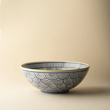  Qua Home Itzel Desenli Mavi Kase 20 Cm