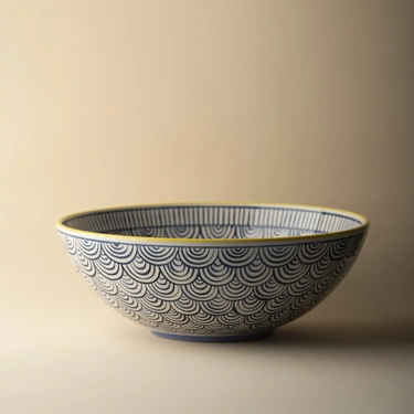  Qua Home Itzel Desenli Mavi Kase 25 Cm