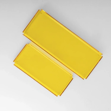  Qua Home Esbo Pleksi Tepsi Sarı 40x17 cm