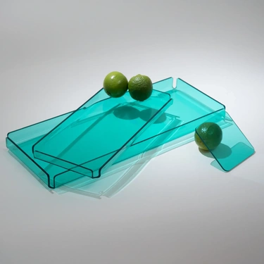  Qua Home Esbo Pleksi Tepsi Yeşil 30x14 cm