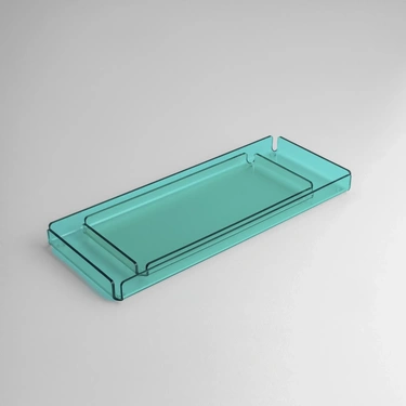  Qua Home Esbo Pleksi Tepsi Yeşil 30x14 cm