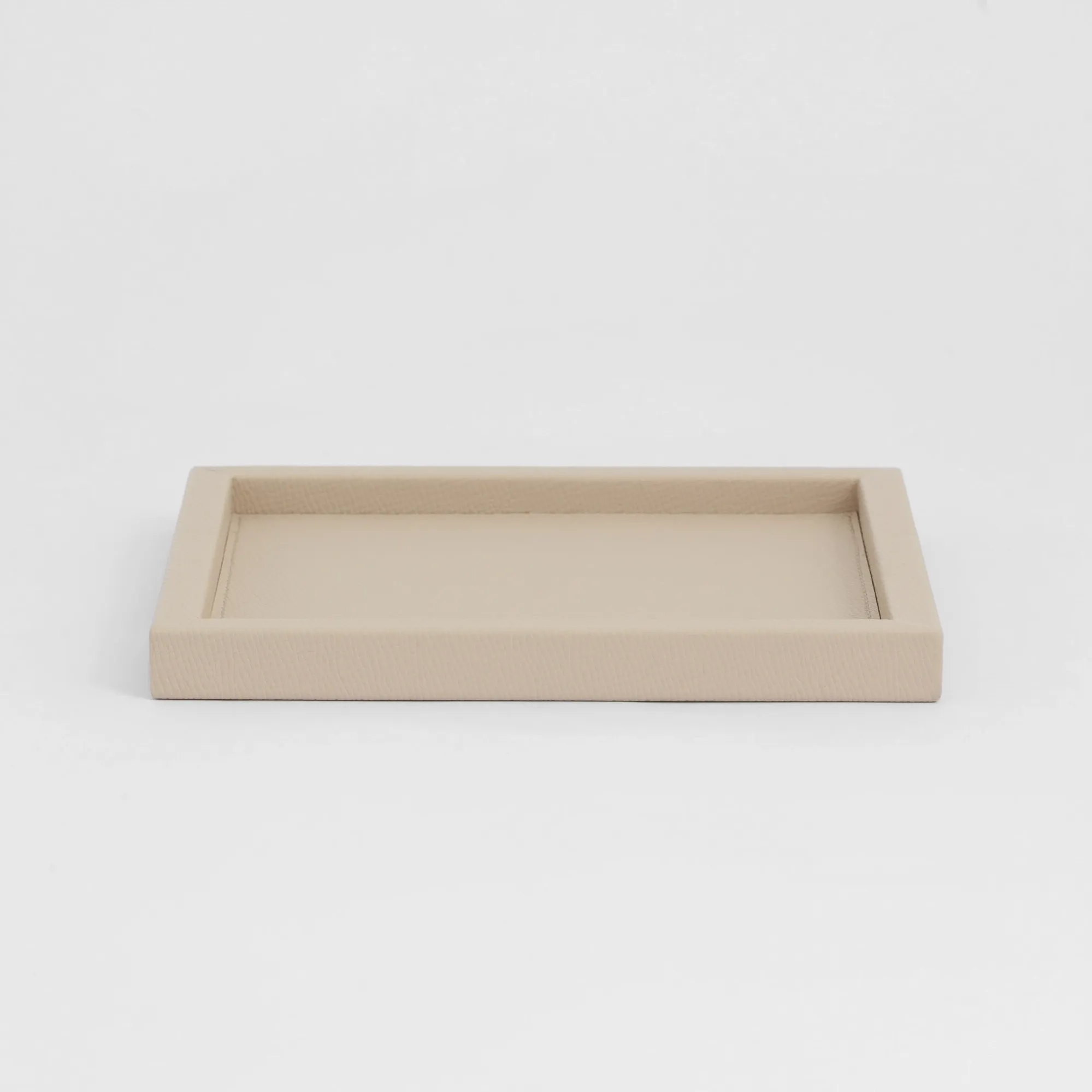  Qua Home Rita Dekoratif Deri Tepsi Krem 22x22x2,5 cm