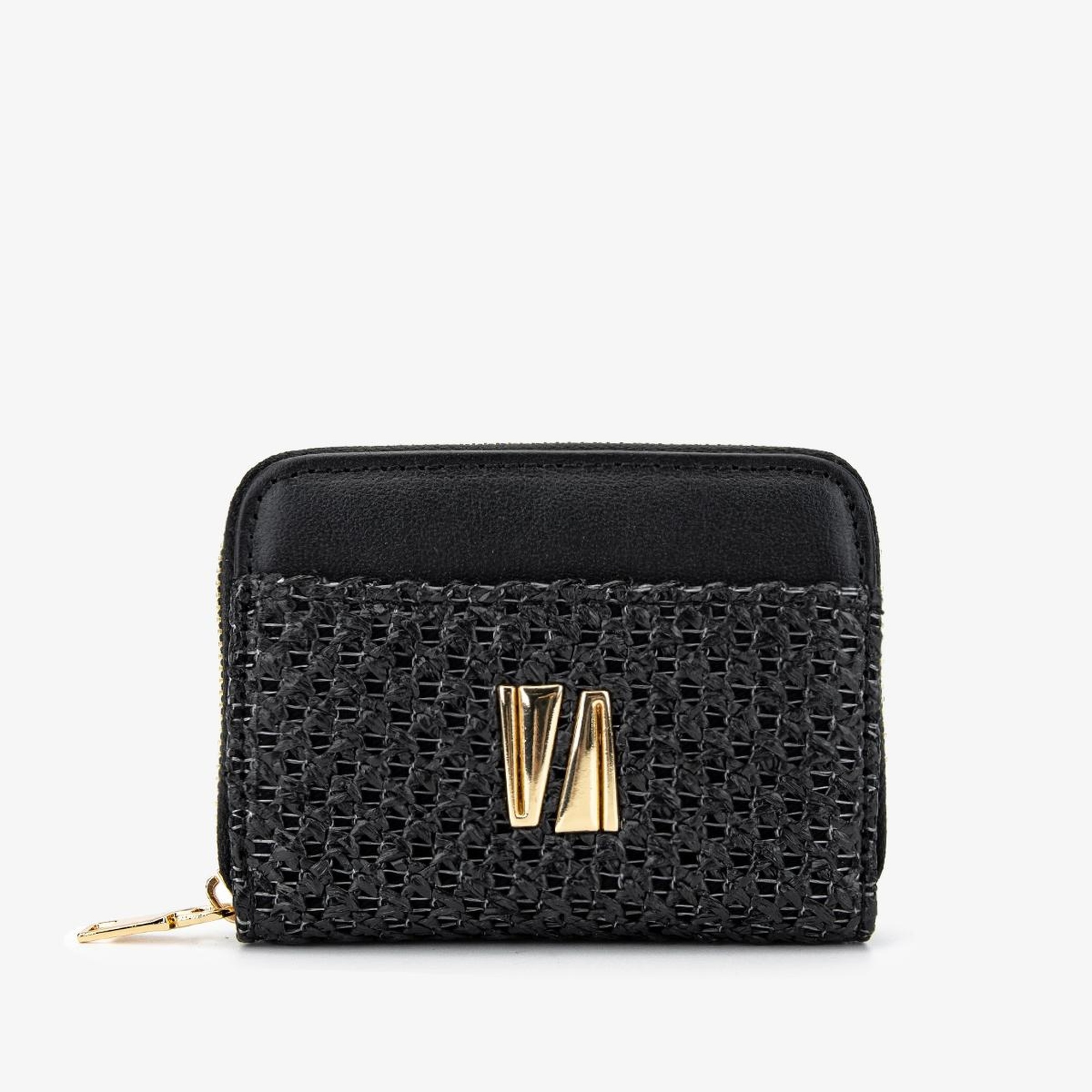 Valmenti Kadın Deri Hasır Siyah Cüzdan