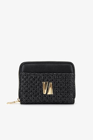  Valmenti Kadın Deri Hasır Siyah Cüzdan