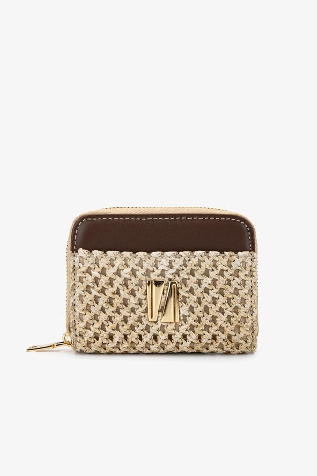  Valmenti Kadın Deri Hasır Kahverengi Cüzdan