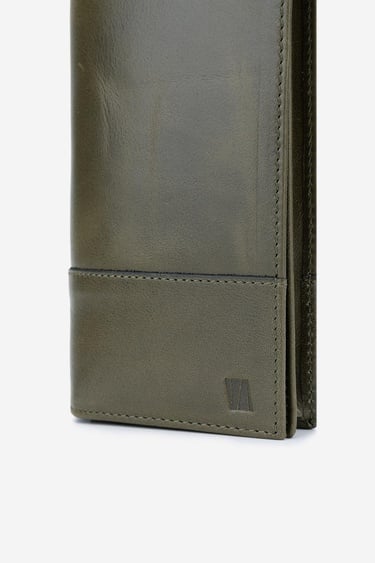  Valmenti Erkek Hakiki Deri Yeşil Cüzdan