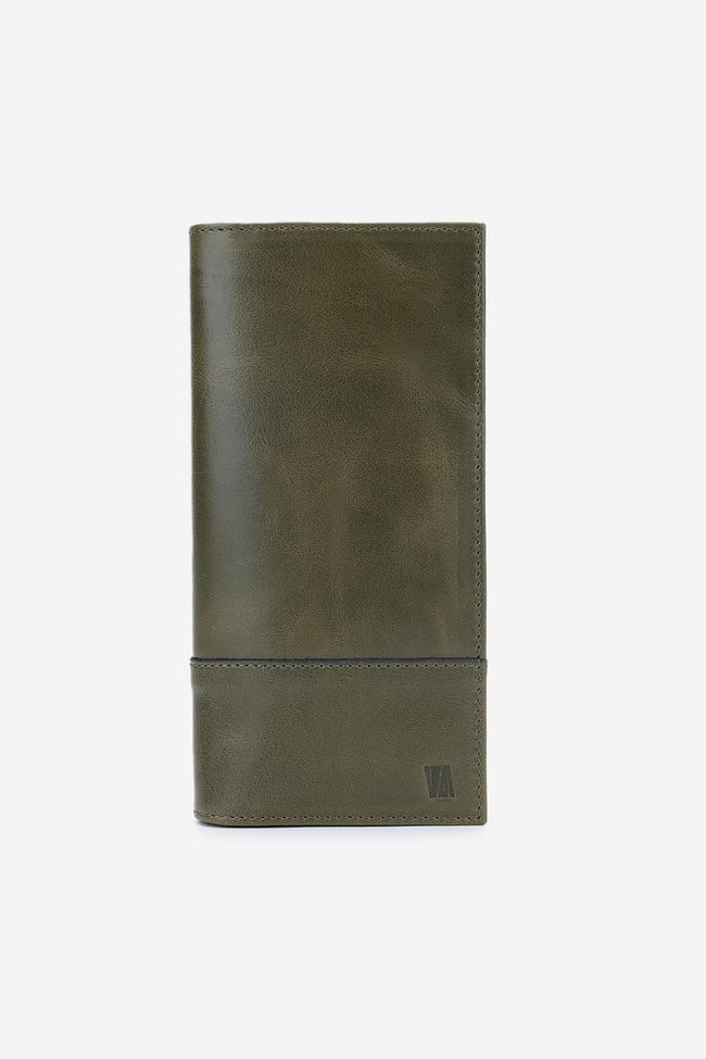  Valmenti Erkek Hakiki Deri Yeşil Cüzdan