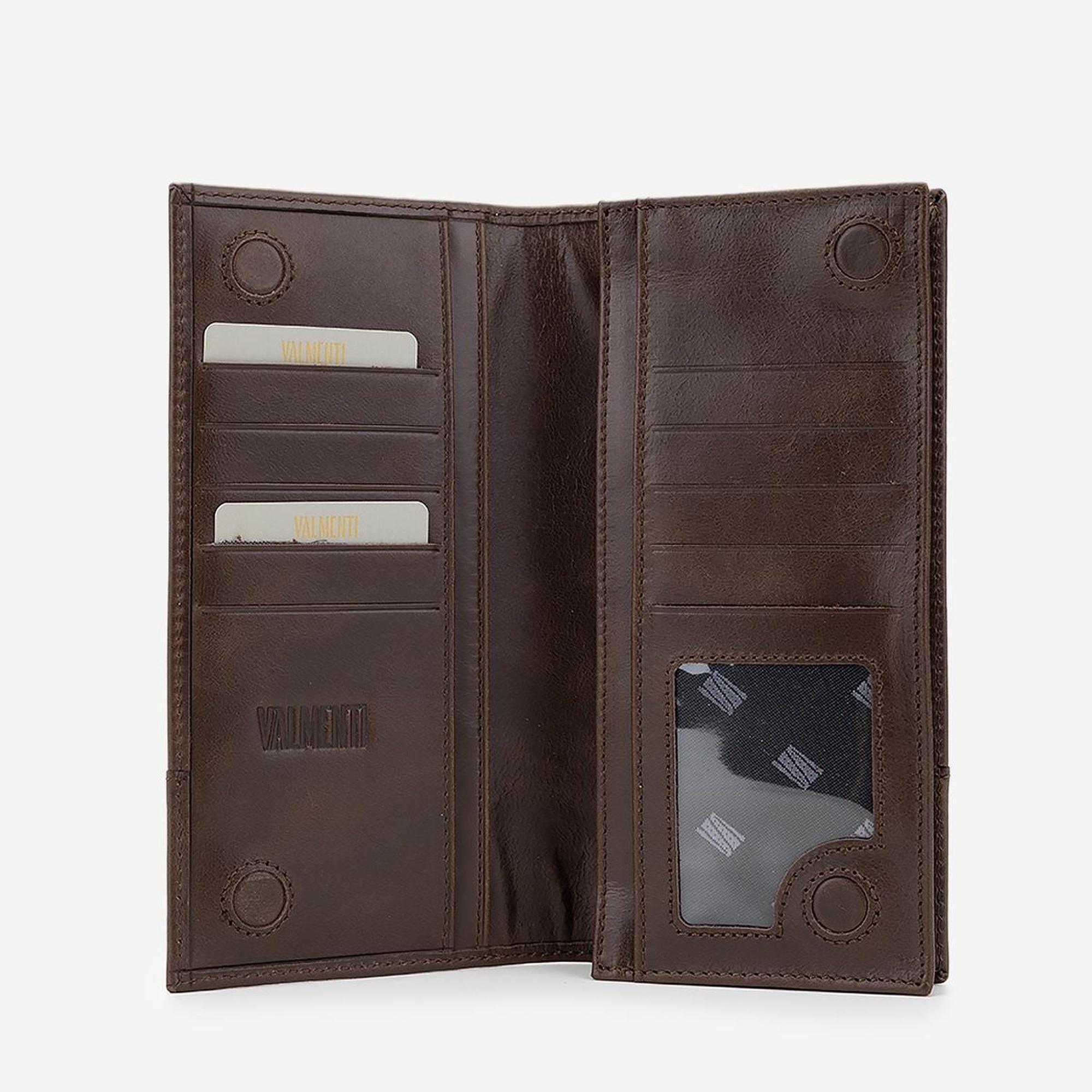 Valmenti Erkek Hakiki Deri Kahverengi Cüzdan