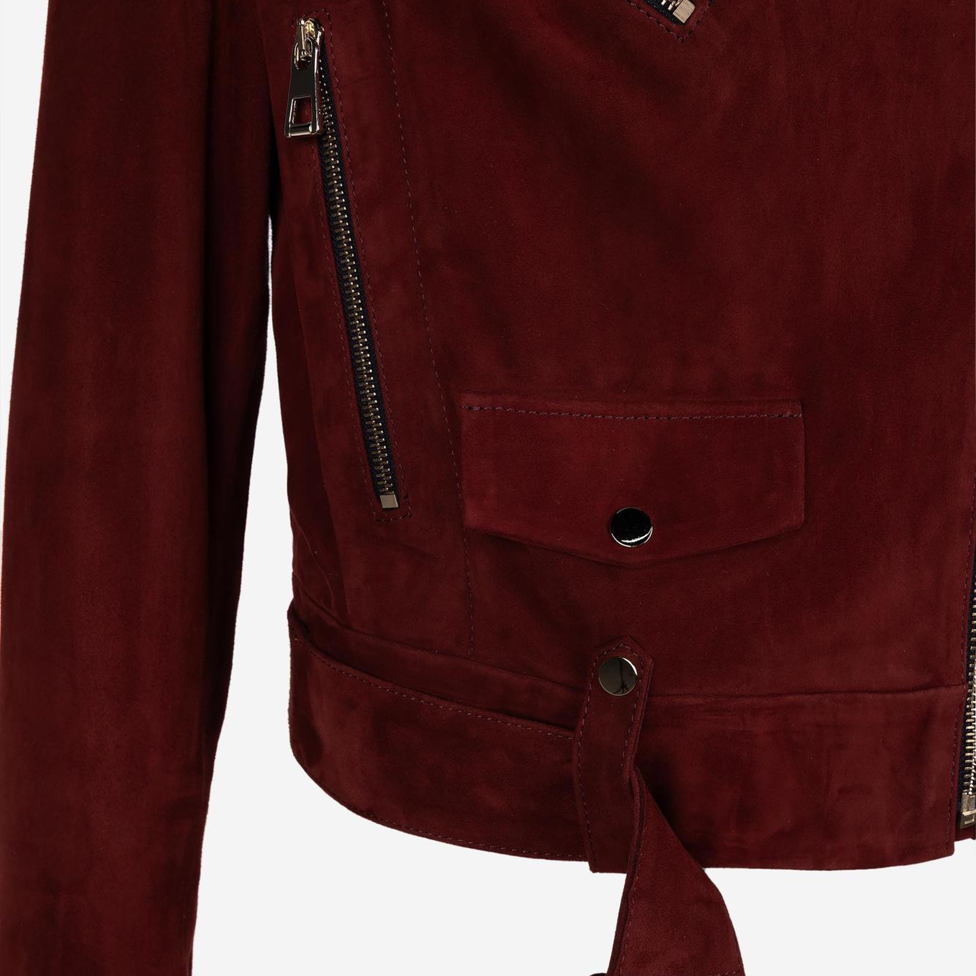 Valmenti Kadın Hakiki Deri Bordo Deri Mont