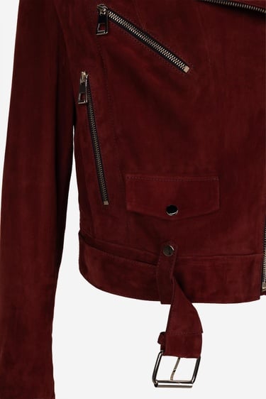  Valmenti Kadın Hakiki Deri Bordo Deri Mont