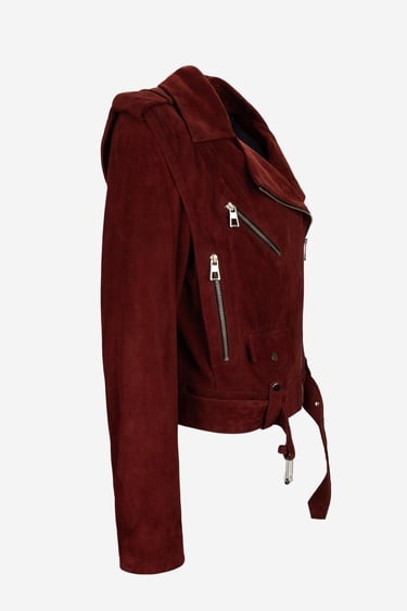  Valmenti Kadın Hakiki Deri Bordo Deri Mont