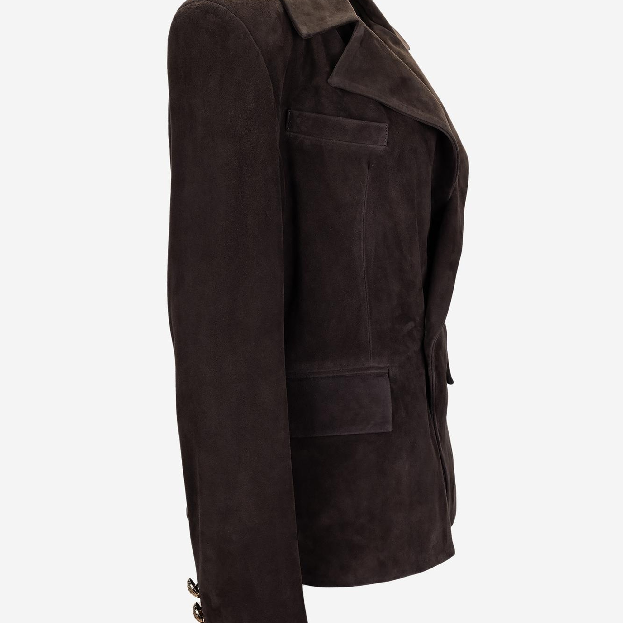 Valmenti Kadın Hakiki Deri Kahverengi Süet Deri Mont