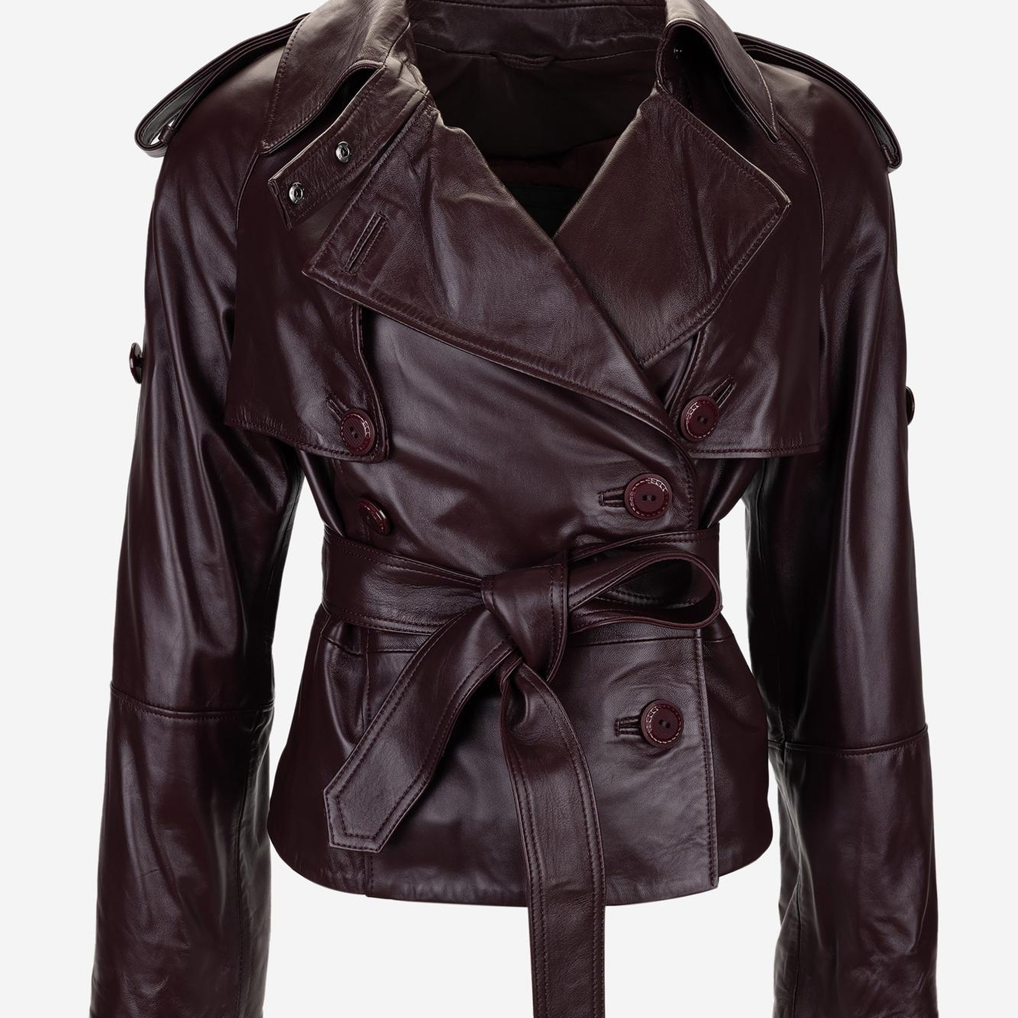 Valmenti Kadın Bordo Hakiki Deri Deri Mont