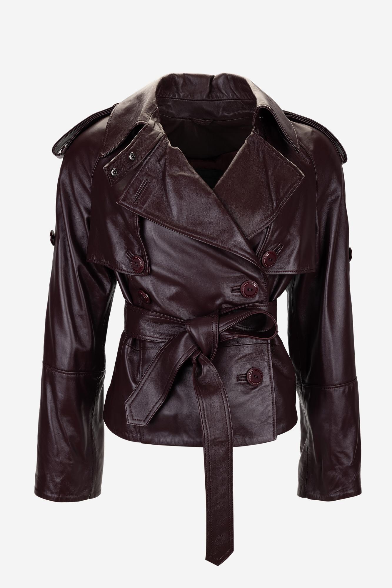  Valmenti Kadın Bordo Hakiki Deri Deri Mont