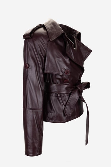  Valmenti Kadın Bordo Hakiki Deri Deri Mont