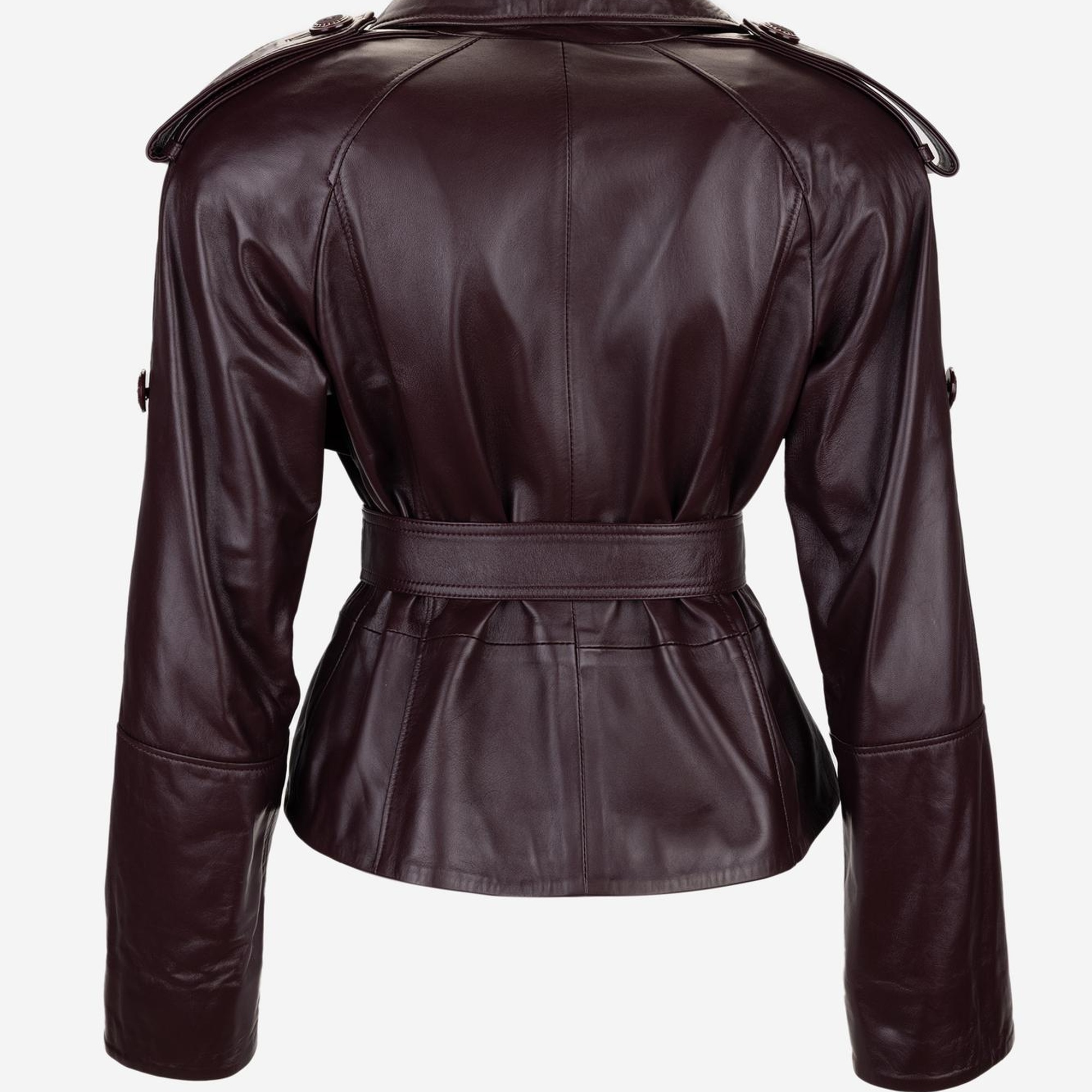 Valmenti Kadın Bordo Hakiki Deri Deri Mont